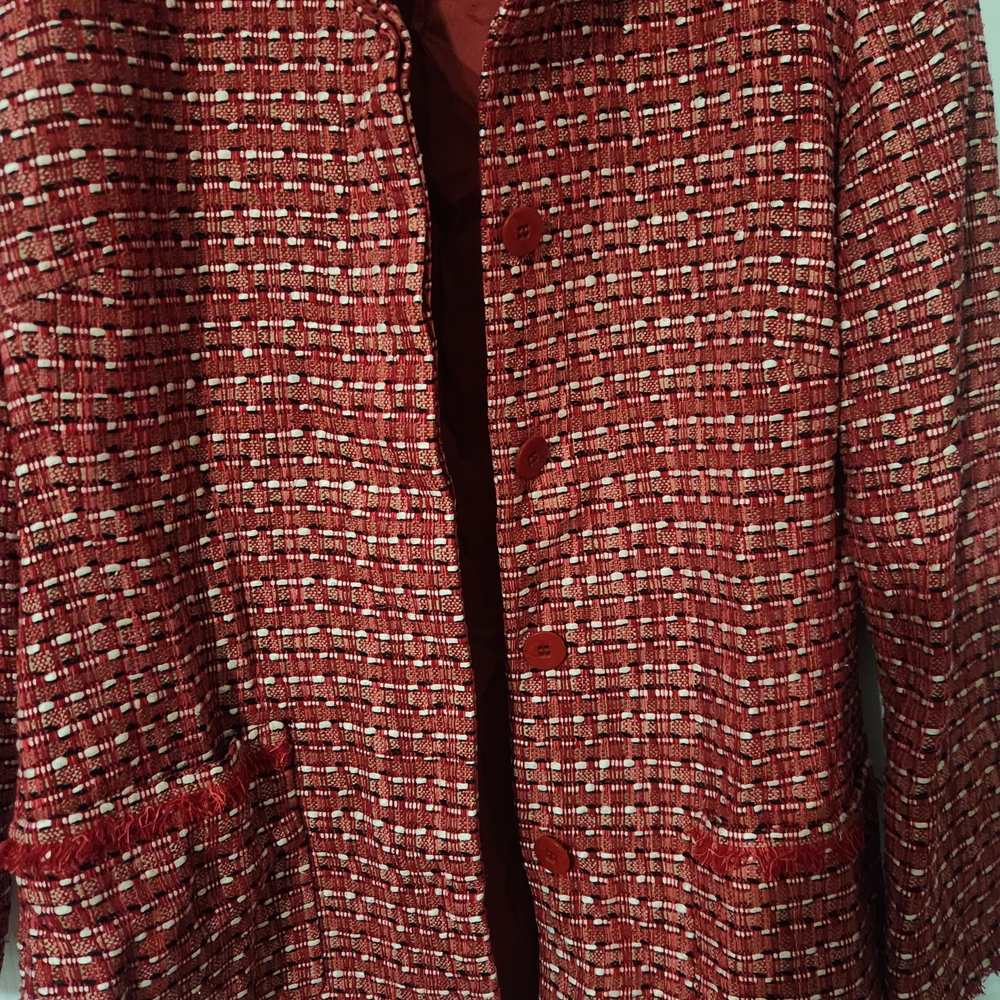 Women's Red Tweed Jacket